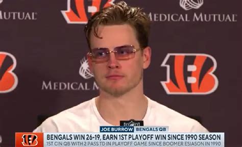 joe burrow sunglasses press conference